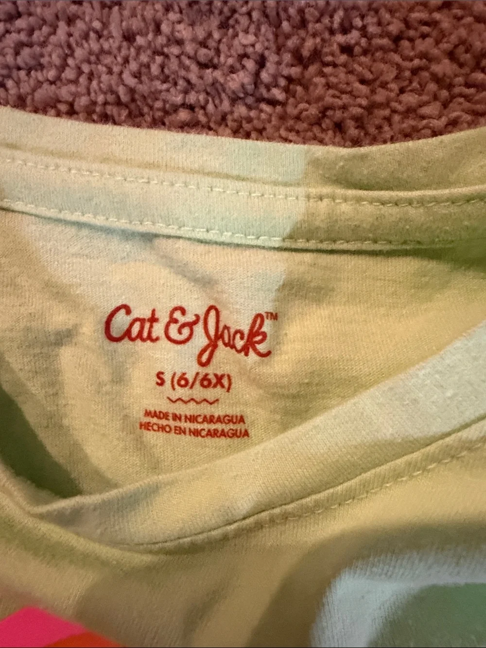 Cat & Jack Girls' 3-Pack Short Sleeve Tees - Lime, Pink & Red